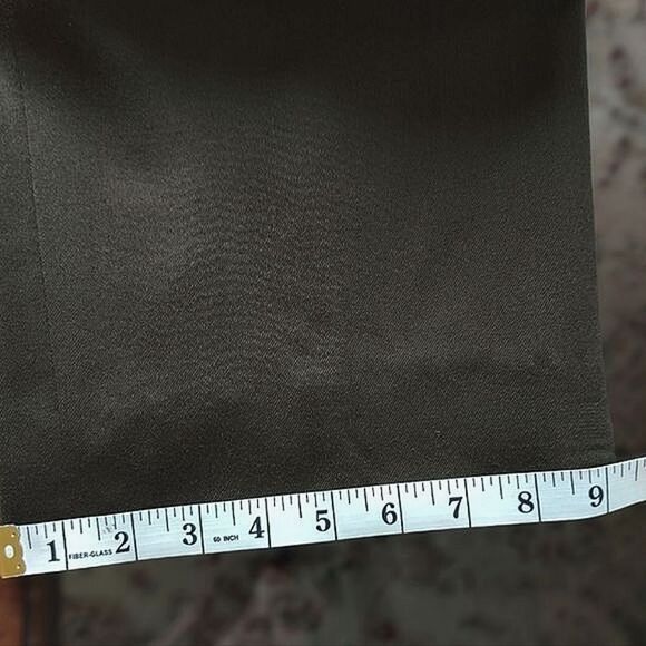 Vtg Ralph Lauren dark olive pleated wool blend trousers - Picture 9 of 9